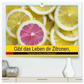 Gibt das Leben dir Zitronen, frag nach Zucker und Gewürzen! (hochwertiger Premium Wandkalender 2024 DIN A2 quer), Kunstdruck in Hochglanz von Hurley,  Rose