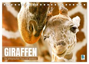Giraffen: die afrikanischen Tiere mit Weitblick (Tischkalender 2024 DIN A5 quer), CALVENDO Monatskalender von CALVENDO,  CALVENDO