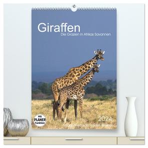 Giraffen – Die Grazien in Afrikas Savannen (hochwertiger Premium Wandkalender 2024 DIN A2 hoch), Kunstdruck in Hochglanz von Tewes,  Rainer