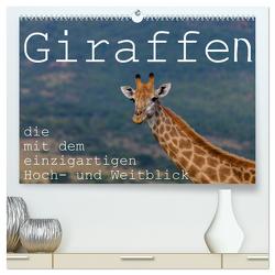 Giraffen – Tiere mit dem einzigartigen Hoch- und Weitblick (hochwertiger Premium Wandkalender 2024 DIN A2 quer), Kunstdruck in Hochglanz von rsiemer,  rsiemer