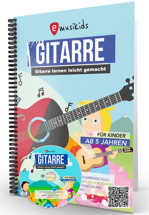 Gitarre lernen für Kinder inkl. Lern-Videos auf DVD und über QR-Codes von Horstmann,  Björn, Schulz,  Sebastian