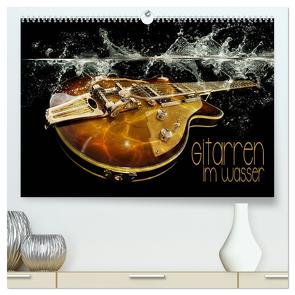 Gitarren im Wasser (hochwertiger Premium Wandkalender 2024 DIN A2 quer), Kunstdruck in Hochglanz von Utz,  Renate