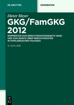GKG/FamGKG 2012 von Meyer,  Dieter