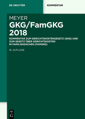 GKG/FamGKG 2018 von Meyer,  Dieter