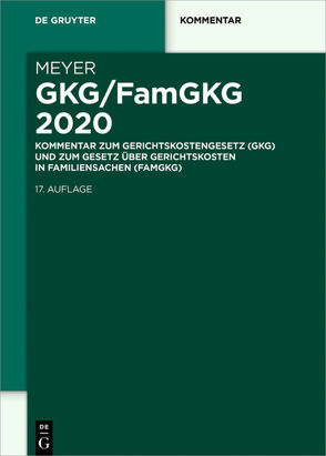 GKG/FamGKG 2020 von Meyer,  Dieter