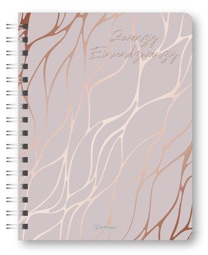 Glamour Planner Marbel Rosé 2021 – Diary – Buchkalender – Taschenkalender – 16,5×21,6
