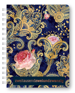 Glamour Planner Paisley 2022- Diary – Buchkalender – Taschenkalender – 16,5×21,6