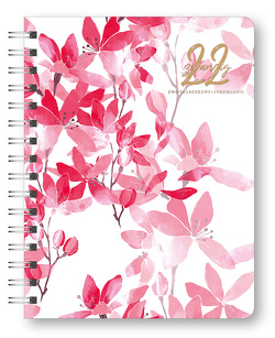 Glamour Planner Pink Flowers 2022 – Diary – Buchkalender – Taschenkalender – 16,5×21,6