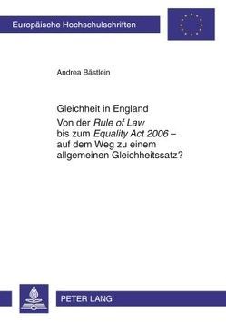 Gleichheit in England von Bästlein,  Andrea