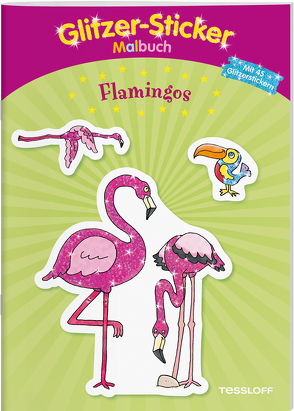 Glitzer-Sticker Malbuch Flamingos von Schmidt,  Sandra