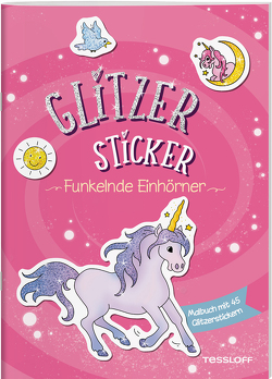 Glitzer-Sticker Malbuch. Funkelnde Einhörner von Beurenmeister,  Corina