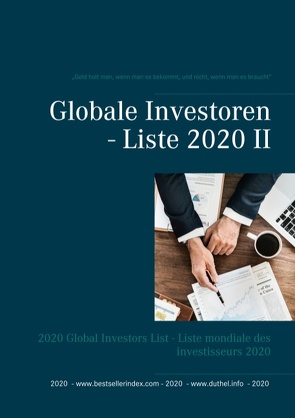 Globale Investoren – Liste 2020 II von Duthel,  Heinz