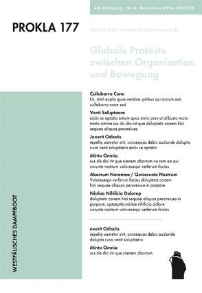 Globale Proteste zwischen Organisation uns Bewegung von PROKLA,  177