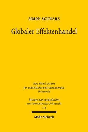 Globaler Effektenhandel von Schwarz,  Simon