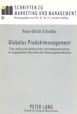 Globales Produktmanagement von Schröder,  Hans-Ulrich