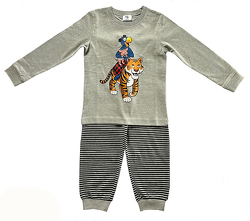 Globi Pyjama grau Tiere 122/128