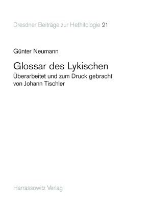 Glossar des Lykischen von Neumann,  Guenter, Tischler,  Johann