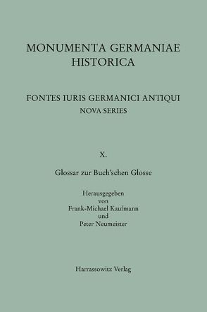 Glossar zur Buch’schen Glosse von Kaufmann,  Frank-Michael, Neumeister,  Peter