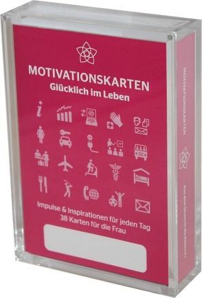 Glücklich im Leben – Motivationskartenset für Frauen als positive Impulsgeber zur Selbstfindung und Inspiration von Bruckner,  Gerd, Homolac,  Marlis