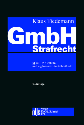 GmbH-Strafrecht von Tiedemann,  Klaus