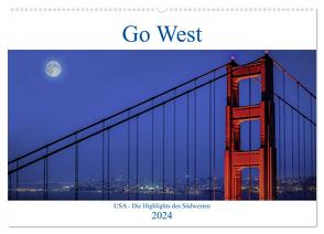 Go West. USA – Die Highlights des Südwesten (Wandkalender 2024 DIN A2 quer), CALVENDO Monatskalender von Genser,  Karl