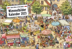 Wimmelbilder Edition Kalender 2023. Großer Wandkalender mit 12 spannenden Wimmelbildern zum Entdecken. Göbel & Knorr Kalender mit Suchbildern für Groß und Klein. von Göbel,  Doro, Heye, Knorr,  Peter