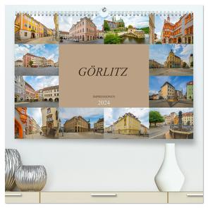 Görlitz Impressionen (hochwertiger Premium Wandkalender 2024 DIN A2 quer), Kunstdruck in Hochglanz von Meutzner,  Dirk