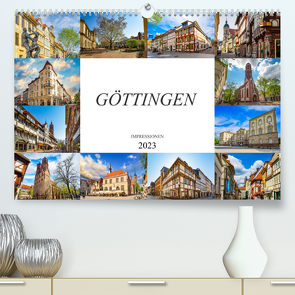 Göttingen Impressionen (Premium, hochwertiger DIN A2 Wandkalender 2023, Kunstdruck in Hochglanz) von Meutzner,  Dirk