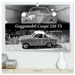 Goggomobil Coupè 250 TS in schwarzweiss (hochwertiger Premium Wandkalender 2024 DIN A2 quer), Kunstdruck in Hochglanz von Laue,  Ingo