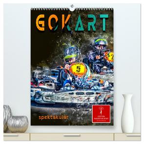 Gokart spektakulär (hochwertiger Premium Wandkalender 2024 DIN A2 hoch), Kunstdruck in Hochglanz von Roder,  Peter