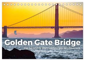 Golden Gate Bridge – Das berühmte Wahrzeichen von San Francisco. (Tischkalender 2024 DIN A5 quer), CALVENDO Monatskalender von Scott,  M.