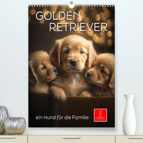 Golden Retriever – ein Hund für die Familie (Premium, hochwertiger DIN A2 Wandkalender 2024, Kunstdruck in Hochglanz) von Roder,  Peter