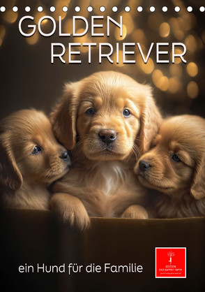 Golden Retriever – ein Hund für die Familie (Tischkalender 2024 DIN A5 hoch), CALVENDO Monatskalender von Roder,  Peter