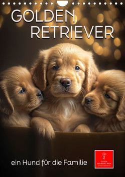 Golden Retriever – ein Hund für die Familie (Wandkalender 2024 DIN A4 hoch), CALVENDO Monatskalender von Roder,  Peter