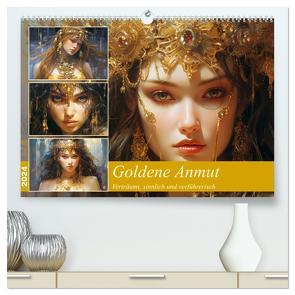 Goldene Anmut. Verträumt, sinnlich und verführerisch (hochwertiger Premium Wandkalender 2024 DIN A2 quer), Kunstdruck in Hochglanz von Hurley,  Rose