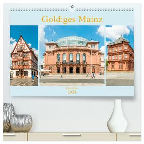 Goldiges Mainz (hochwertiger Premium Wandkalender 2024 DIN A2 quer), Kunstdruck in Hochglanz von Hess,  www.ehess.de,  Erhard