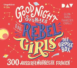 Good Night Stories for Rebel Girls – Die große Box von Ahlborn,  Jodie, Berben,  Iris, Cavallo,  Francesca, Favilli,  Elena, Kollmann,  Birgitt, Ulmen-Fernandes,  Collien