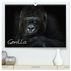 Gorilla (hochwertiger Premium Wandkalender 2024 DIN A2 quer), Kunstdruck in Hochglanz von Pinkawa / Jo.PinX,  Joachim