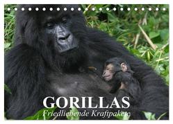 Gorillas. Friedliebende Kraftpakete (Tischkalender 2024 DIN A5 quer), CALVENDO Monatskalender von Stanzer,  Elisabeth