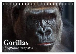 Gorillas. Kraftvolle Pazifisten (Tischkalender 2024 DIN A5 quer), CALVENDO Monatskalender von Stanzer,  Elisabeth