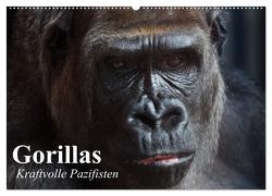 Gorillas. Kraftvolle Pazifisten (Wandkalender 2024 DIN A2 quer), CALVENDO Monatskalender von Stanzer,  Elisabeth