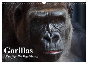 Gorillas. Kraftvolle Pazifisten (Wandkalender 2024 DIN A3 quer), CALVENDO Monatskalender von Stanzer,  Elisabeth