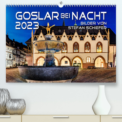 GOSLAR BEI NACHT (Premium, hochwertiger DIN A2 Wandkalender 2023, Kunstdruck in Hochglanz) von Schiefer,  Stefan