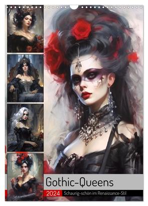 Gothic-Queens. Schaurig-schön im Renaissance-Stil (Wandkalender 2024 DIN A3 hoch), CALVENDO Monatskalender von Hurley,  Rose
