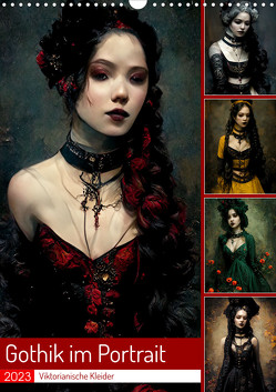 Gothik im Portrait – Viktorianische Kleider (Wandkalender 2023 DIN A3 hoch) von Frost,  Anja