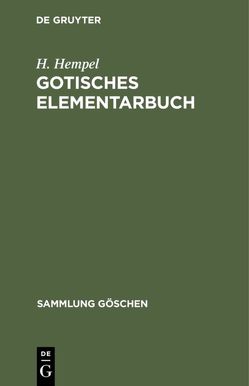 Gotisches Elementarbuch von Hempel,  H.