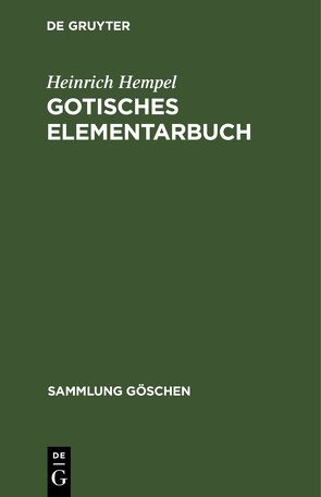 Gotisches Elementarbuch von Hempel,  Heinrich
