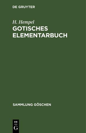 Gotisches Elementarbuch von Hempel,  H.
