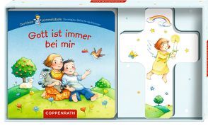 Gott ist immer bei mir (Geschenkset: Holzkreuz mit Pappbilderbuch) von Hundshagen,  Sinja, Wissmann,  Maria