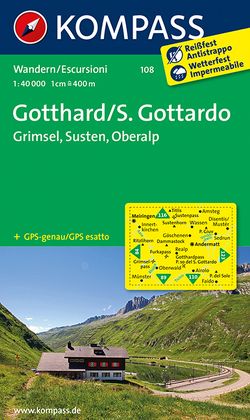 KOMPASS Wanderkarte Gotthard/S. Gottardo – Grimsel – Susten – Oberalp von KOMPASS-Karten GmbH